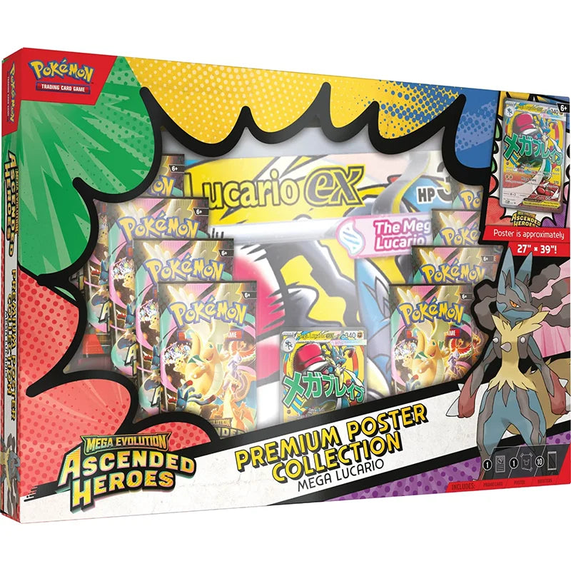 Pokemon TCG: Ascended Heroes - Mega Lucario Premium Poster Collection