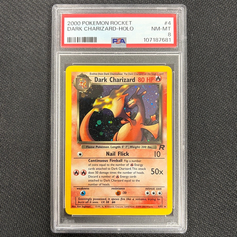 Pokemon TCG: Dark Charizard 4/82 - Team Rocket - PSA 8