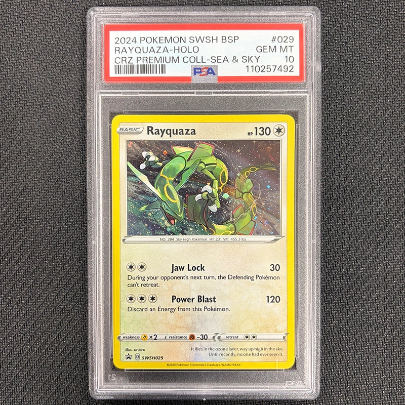 Pokemon TCG: Rayquaza SWSH029 - Crown Zenith - PSA 10